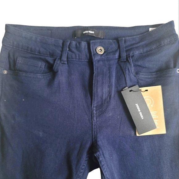 NWT Vero Moda Pedal Pusher Pants Size Size M in Dark Blue - Picture 5 of 11